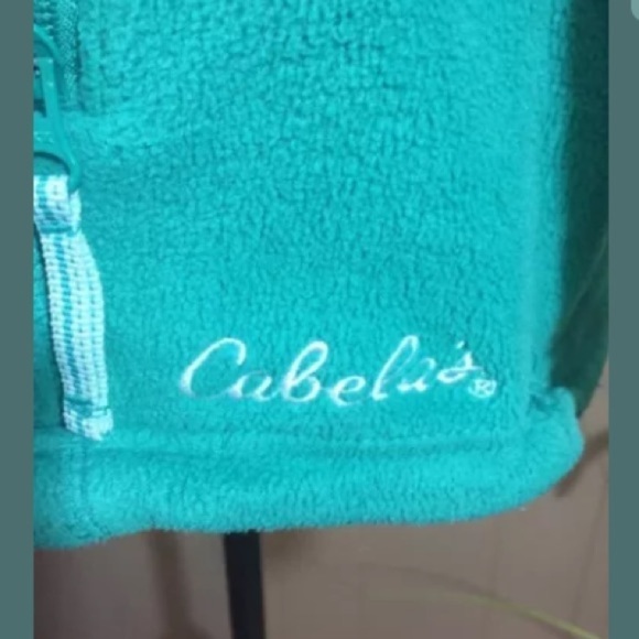 Cabelas Green Fleece ZIP Jacket - Picture 4 of 7